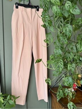 Calvin Klein Women's High-Waist Pleated Pants - Blush Pink